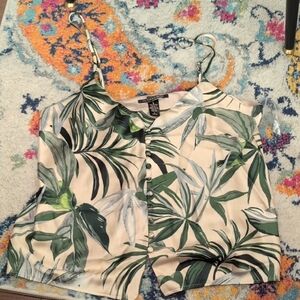 Victoria's Secret Green Leaf Print Camisole